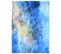 Tapis Salon Bleu Jaune Motif Abstrait Fin 80x150 Toscana