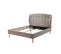 Lit 140x190 cm MARQUIS 2 velours taupe