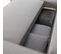 Canapé d'angle convertible LIAM tissu LOFT gris/souris