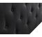 Tête De Lit 160x100 Cm, Capitonnée Tissu Noir, Epaisseur 8 Cm
