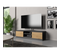 Tivoli  Meuble TV Style Moderne  140x40x36cm  2 Niches + 2 Portes  Rangement Matériel Télé/audio