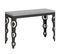 Table Extensible 120x45/90 Cm Karamay Double Ciment Cadre Anthracite