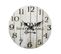 Pendules Horloge Murales Bois Blanc Shabby Décor 33,8x33,8x4