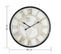 Grande Horloge Murale Monde Rétro, Noir Blanc Shabby, Chiffres Romaine 50 Cm