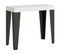 Console Extensible 90x40/196 Cm Flame Frêne Blanc Cadre Anthracite