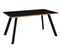 Table à manger 160x90 cm KLEA imitation chêne noir / noyer clair