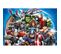 Poster Intissé - Disney Marvel -les Avengers -10 Personnages - 155 Cm X 110 Cm