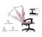 Chaise de jeu, chaise de bureau pivotante de conception ergonomique avec coussin et support dorsal