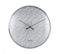 Horloge Murale Disco D40cm Argent