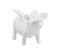 Tirelire Cochon Avec Ailes En Résine 14 X 25 X 15 Cm Blanc