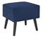 Table De Chevet Bleu 40x35x40 Cm Velours