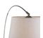 Lampe à Arc Moderne En Acier Avec Abat-jour En Tissu Blanc - Arc Basic