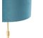 Lampe De Table Or / Laiton Avec Abat-jour Velours Bleu 25 Cm - Parte
