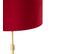 Lampe De Table Or / Laiton Avec Abat-jour En Velours Rouge 25 Cm - Parte