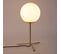 Lampe De Table Art Déco En Laiton Avec Verre Opale 45,5 Cm - Pallon