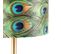 Lampe De Table Botanique En Laiton Avec Abat-jour Paon 25 Cm - Simplo