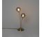 Lampe De Table Moderne Dorée à 2 Lumières Avec Verre Fumé - Athènes