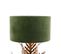 Lampe De Table Vintage Or Avec Abat-jour En Velours Vert 35 Cm - Botanica