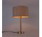 Lampe De Table Classique Laiton Avec Abat-jour Gris Clair 35 Cm - Simplo
