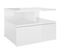 Table De Chevet Flottante Blanc Brillant 40x31x27 Cm Aggloméré