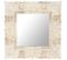 Miroir Blanc 50x50 Cm Bois De Manguier Massif