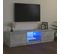 Meuble TV avec lumières LED gris béton 140x40x35,5 cm