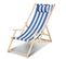 Chaise Longue Pliable Chaise Longue De Jardin En Bois Chaise Longue De Balcon Bleu Blanc Avec Mains