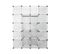 Diy Armoire Penderie Avec Étagères De Rangement Armoire De Chambre 20 Cubes Semi-transparent Blanc